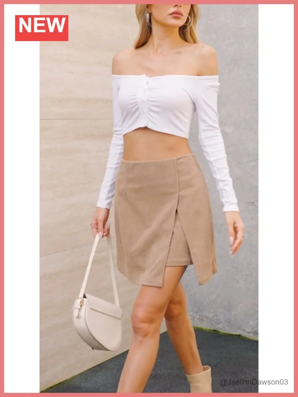 Cord Corduroy High Waisted A-line Mini Skirt with Built-in Shorts for Fall